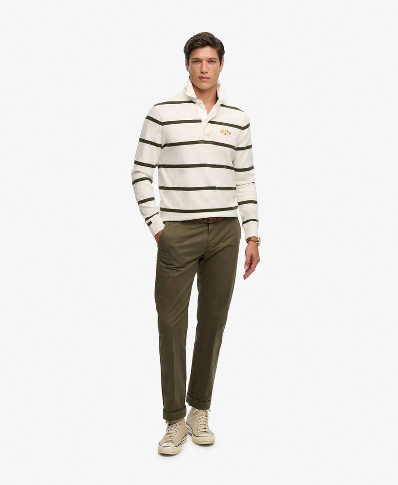 Superdry Herren Vintage Athletic Stripe Rugby-Shirt