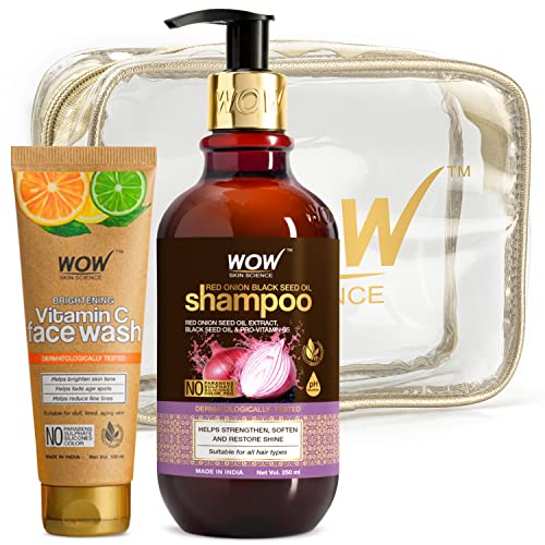 WOW Skin Science Vitamin C Face Wash In Paper Tube (Eco Friendly Packaging) With Onion Shampoo Kit – No Parabens, Sulphate, Silicones – Net Vol 350mL For Rs. 393 @ 65 %