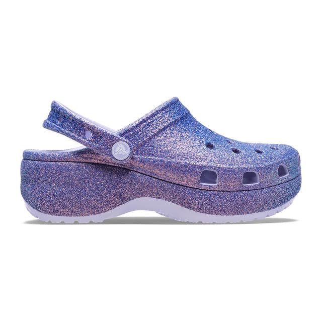 Sabots Crocs paillettes violettes scintillantes confort femme 34-35