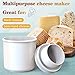 Large Cheese Mold 1/2 GAL with a Follower Press - Cheese Making Kit - Homemade Cheese Making Supplies - Molde Para Queso Fresco Casero - Cheddar, Gauda, Edammer, Parmigiano, Grana Padano