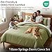 Southshore Fine Living, Inc. Oversized Queen Duvet Cover Set Soft, Stain-Resistant Includes 1 Duvet Cover with Zipper Closure & 2 Pillow Shams Machine Washable Full/Queen Bedding Set, Sage Green