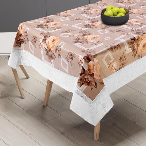 Image of Dakshya Industries PVC Waterproof Center Table Cover 40 x 60 Inch | Rectangle Coffee Table Cover | Spill Proof Oil Resistant Dustproof Heat Resistant Wipe Clean