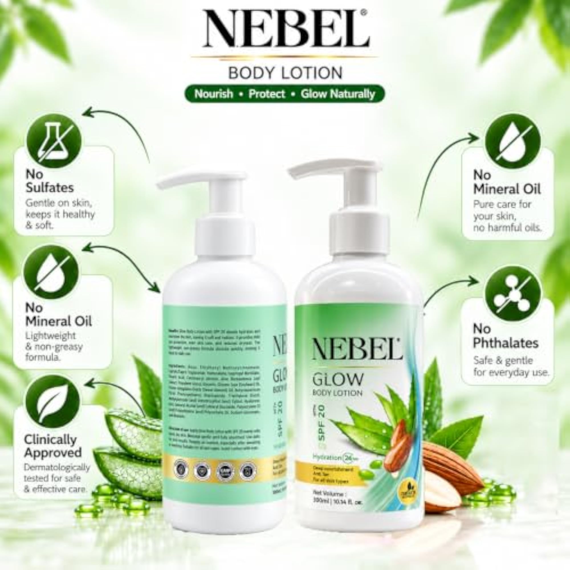 Glow Body Lotion with SPF 20, 200 ml