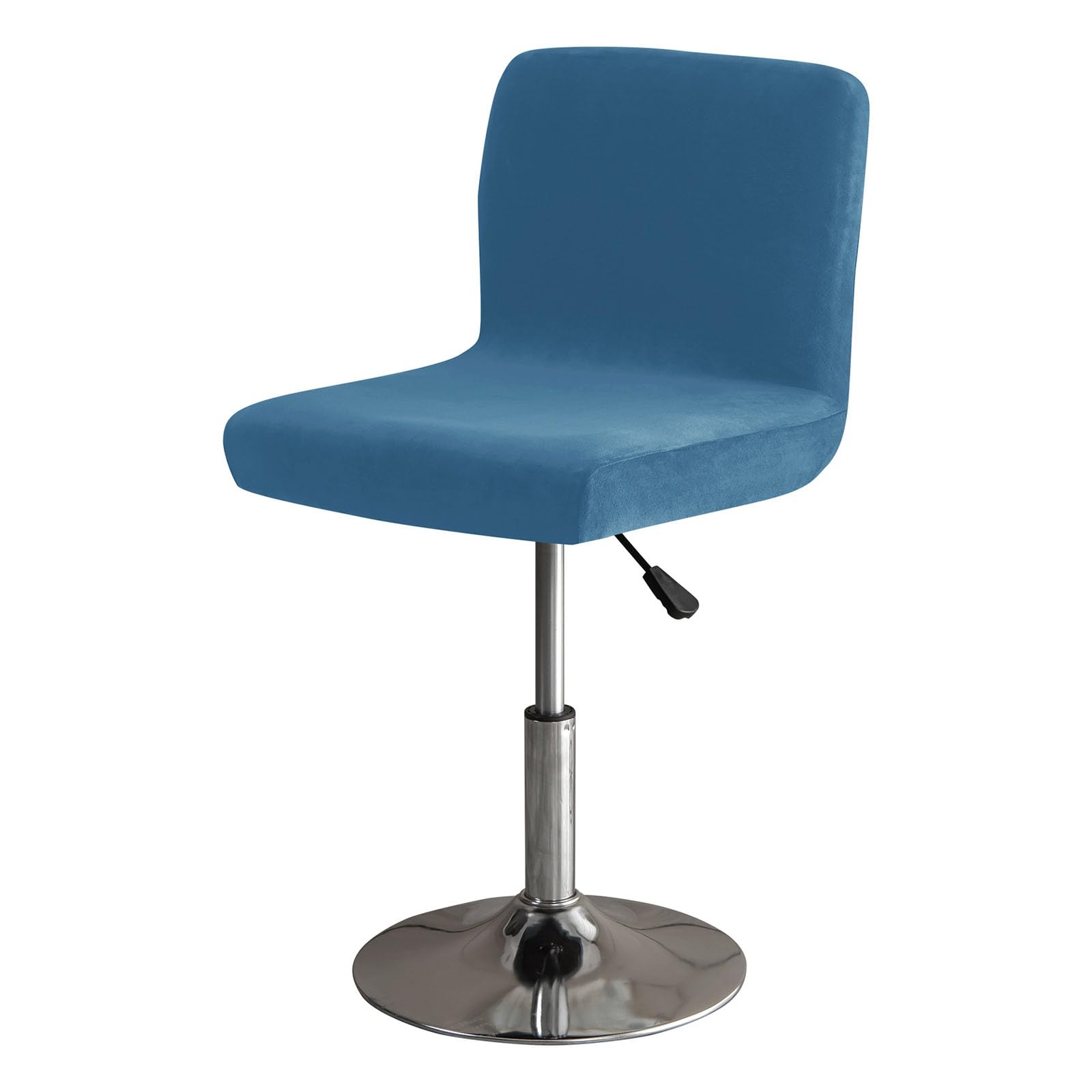 GUYIRT Soft Stretch Bar Stool Covers with Back, Velvet Slipcovers for Bar Stools Dustproof Protector for Short Back Pub Chairs-blue-Set of 4