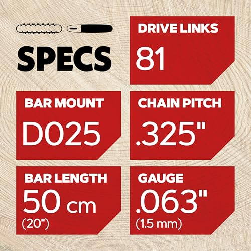 Oregon 20-Inch Bar & L81 Chain Combo