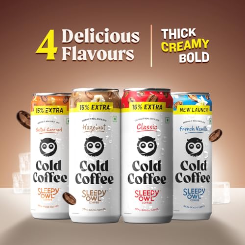 Sleepy Owl Hazelnut Cold Coffee | 4 x 230mL Cans | Made With Real Milk & Coffee | No Preservatives - Image 6