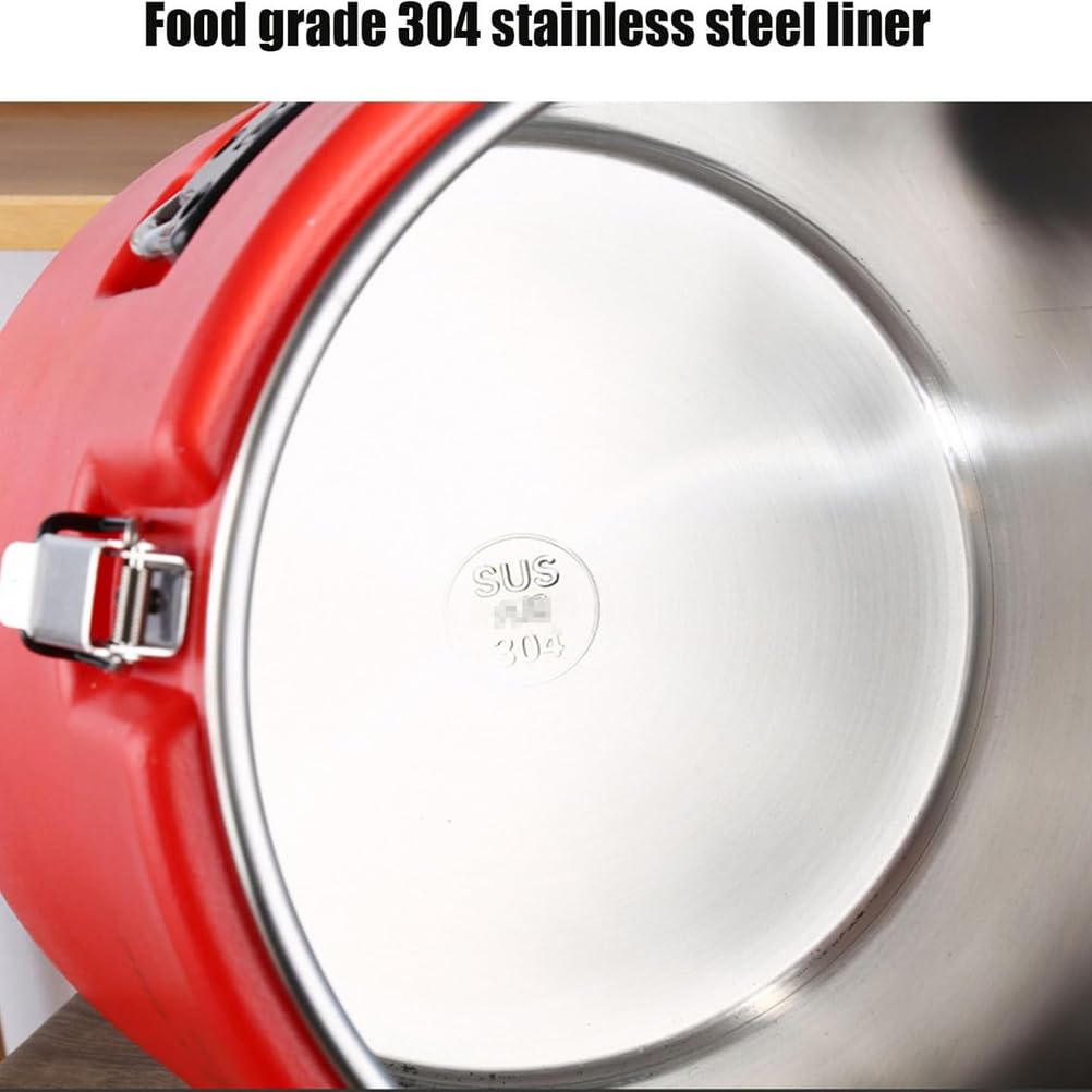 Recipiente aislado de acero inoxidable para comidas calientes y frías, lonchera de gran capacidad de 20 litros para preparación de comidas, camping, trabajo