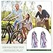 YELARXI Bike Streamers, Bike Tassel Handlebar Streamers Colorful - Fitting for (Bicycle Tricycle Grips - Scooter Accessories - Decorations - Girls) 1 Pair & 10 Inch & Blue Pink