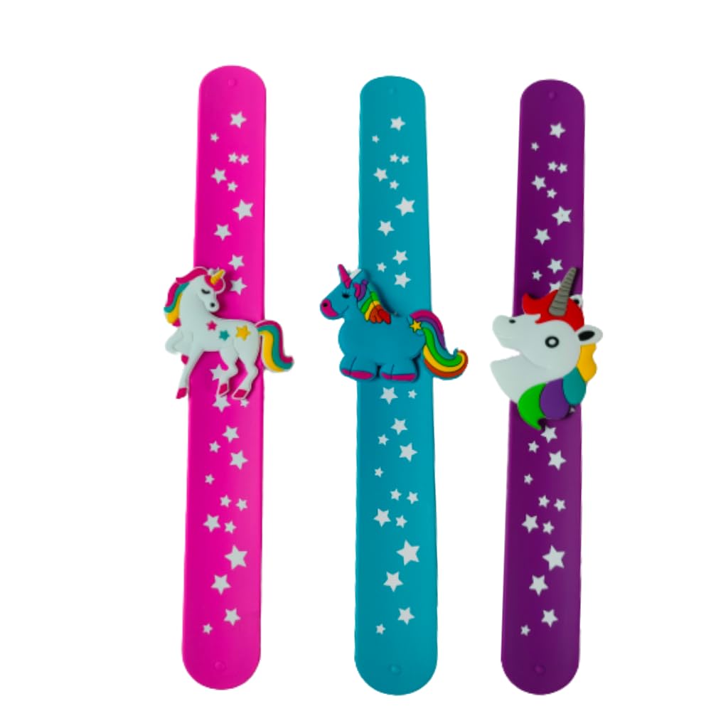 SIGNAL MART Unicorn Slap Bracelets for Girls Stylish Colorful Star Slap Wrist Band Bracelets for Kids Girls Unicorn Silicone Hand Band for Kids Girls Bracelet for Gift Small Girls (Multi) - 2 Pcs (B0D713QNP7) Amazon Price History, Amazon Price Tracker