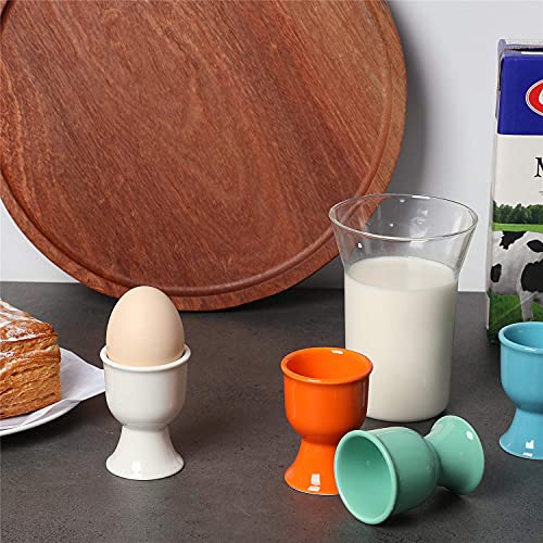 Ontube Porcelain Egg Cups,Ceramic Egg Stand Holders For Hard Boiled Eggs Set Of 8 (White) #TOP3