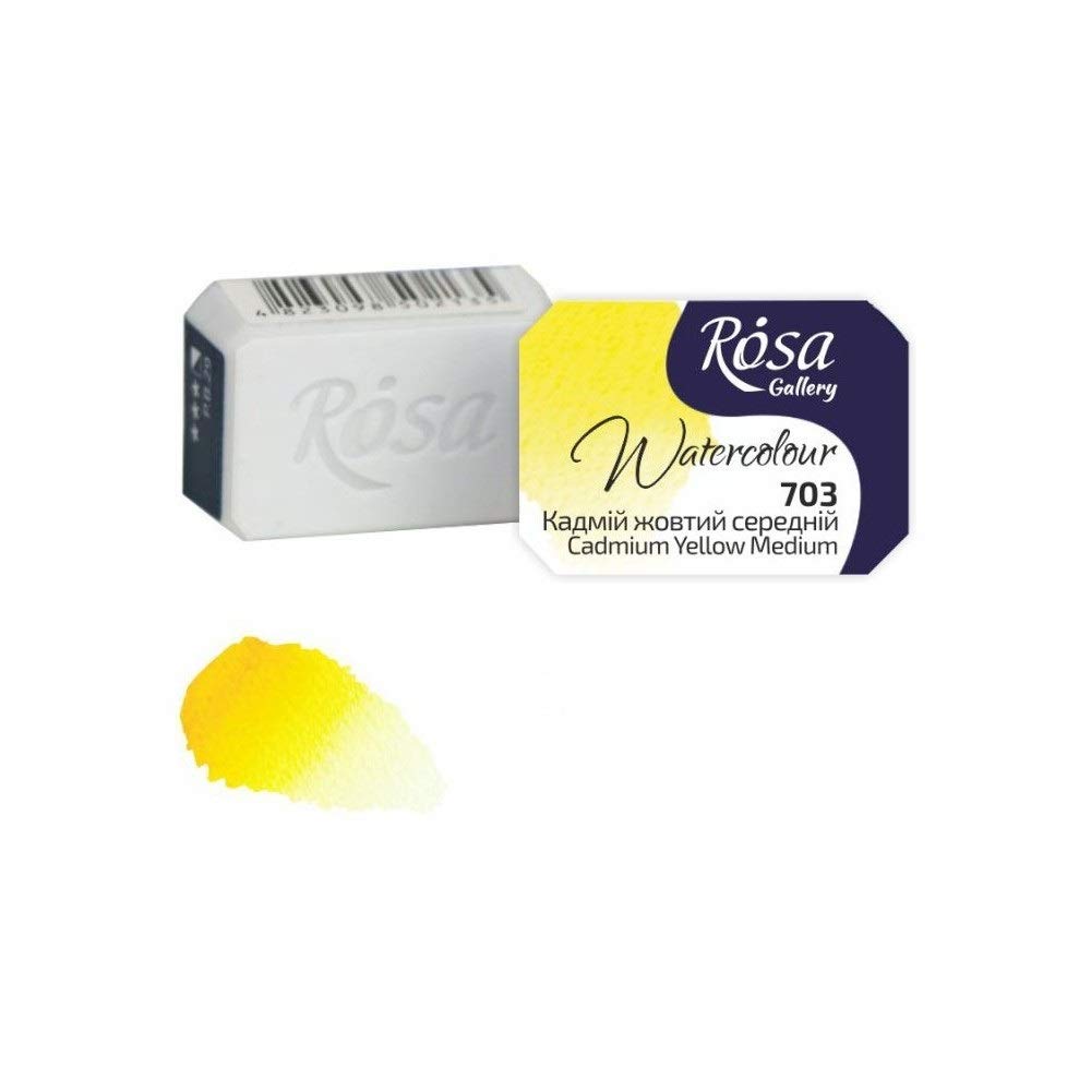 Professional Watercolour Paint, 2,5ml Half Pan, Gallery (Cadmium Yellow Medium)