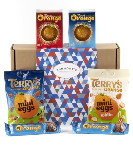 Terry's Chocolate Orange Ultimate Selection Gift Box - Milk & Dark Chocolate Balls, Milk Chocolate & White Chocolate Mini Eggs Bags & Milk Chocolate Bars - Hamper Exclusive to Burmont's