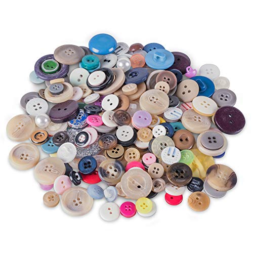 Scrambled Assortment Bag Of Buttons For Arts & Crafts, Decoration, Collections, Sewing, And More! (100 Pack) #TOP1