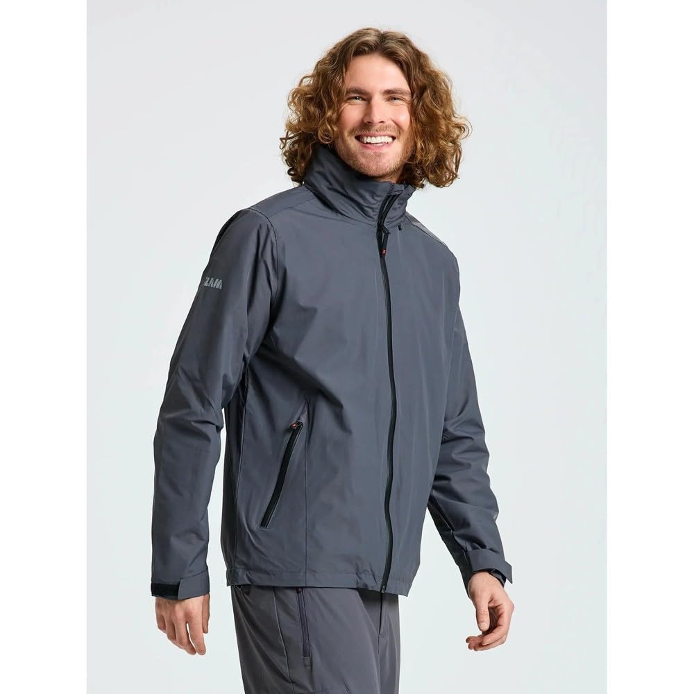 SLAM Crew Hooded Warm Jacket Uomo – Giacca Nautica Calda con Cappuccio, Giubbotto Vela Tecnico per Barca, Sailing e Outdoor (IT, Testo, L, Regular, Regular, TITANIUM)