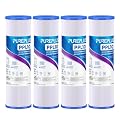 PUREPLUS 50 Micron 10"x2.5" Whole House Pleated Sediment Filter for Well Water, Replacement Cartridge for Universal 10 inch RO System, W50PE, WFPFC3002, SPC-25-1050, FM-50-975, 801-50, WB-50W, 4Pack