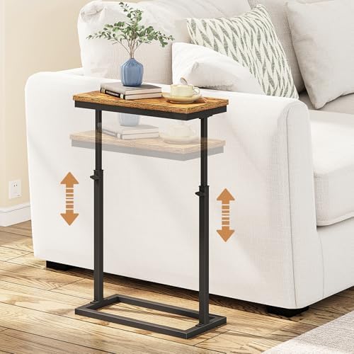 TUTOTAK End Table, Side Table, Tall Couch Table, Sofa Table, Livi...