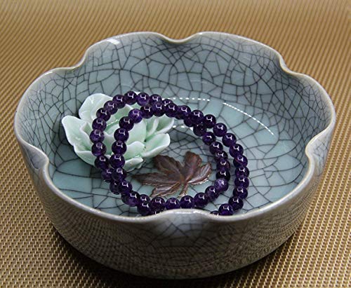 Natural Aa Grade Amethyst Gemstone 6Mm Round Beads Stretch Bracelet 7" Unisex #TOP4