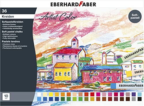 Pastels souples Eberhard Faber 36 couleurs pour dessin et loisirs créatifs
