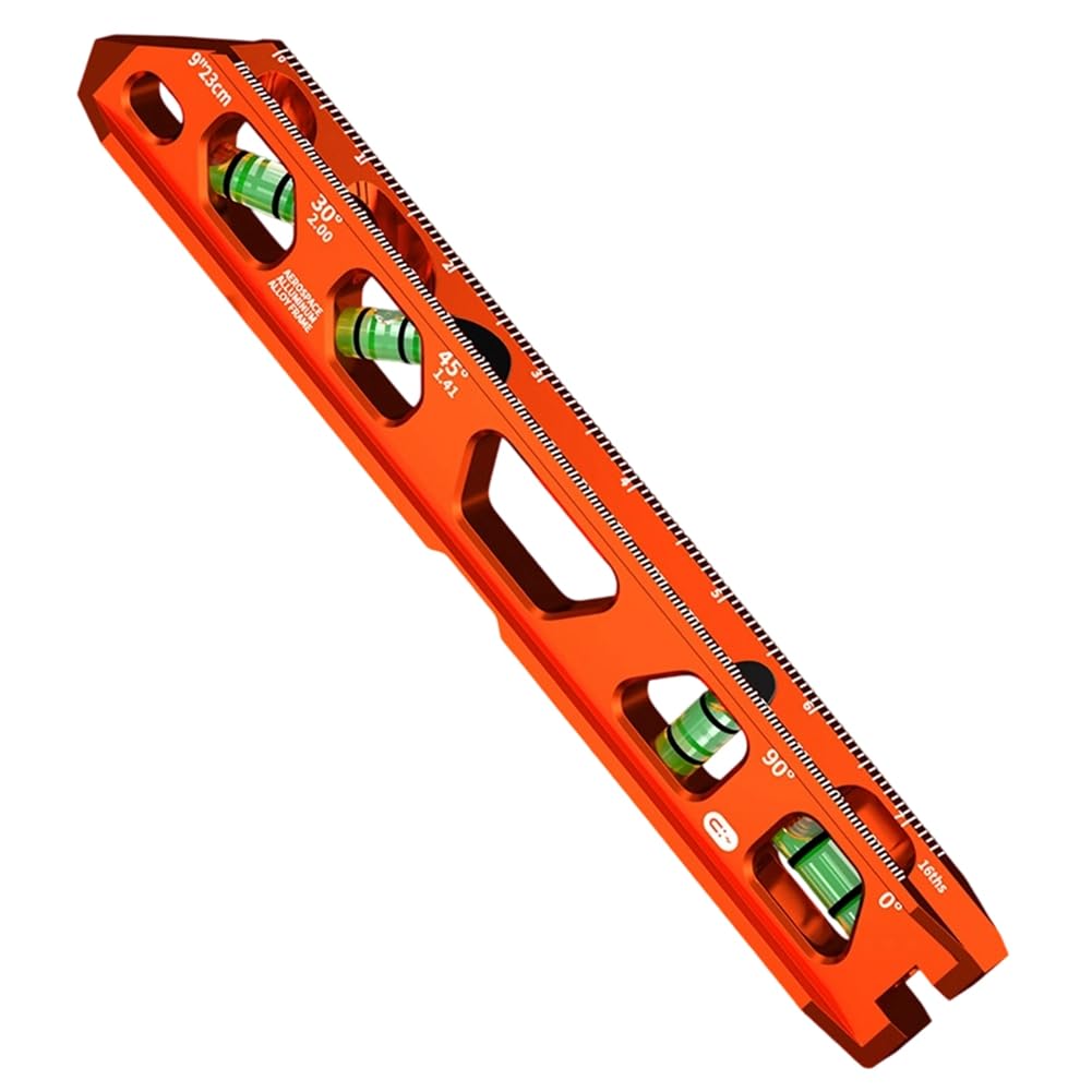 UDSKNV[KSL High- 1Pc Mini Scale Level Ruler, Magnetic Pipeline Leveling& Measuring Tool 9inch