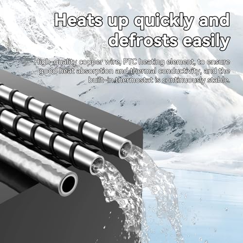 MincoHome Pipe Heating Cable Built-in Thermostat 200-240V Plug-in Water Pipe Anti-Freeze Kit Energy-Saving (12M)