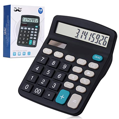 Mr. Pen- Calculator, Calculators Large Display, Standard Function Calculator, 12-Digit, Desktop Calculator, Large Calculator, Office Calculator, Solar Calculator, Calculator Large Display and Buttons