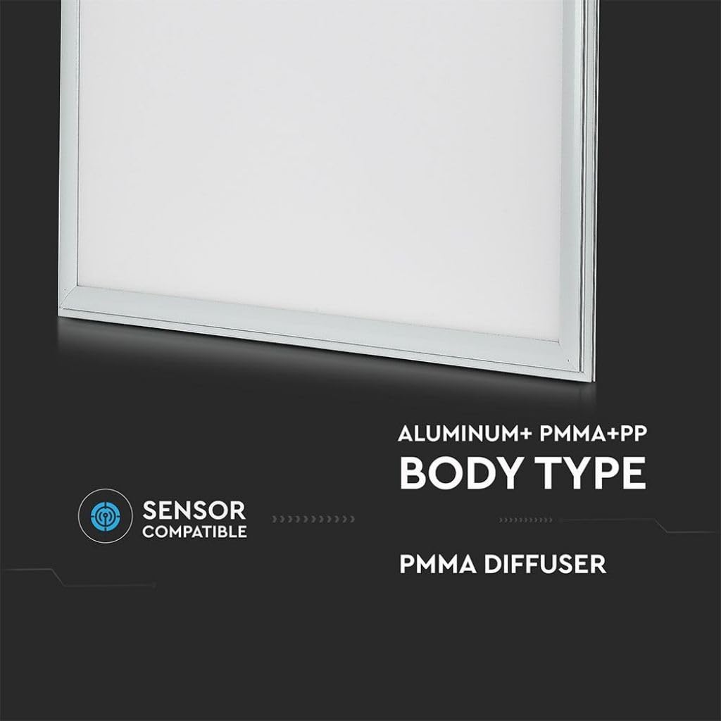 V-TAC Panneau LED – 45 W, 600 x 600 mm, avec Puce Samsung, 6 pièces, Blanc