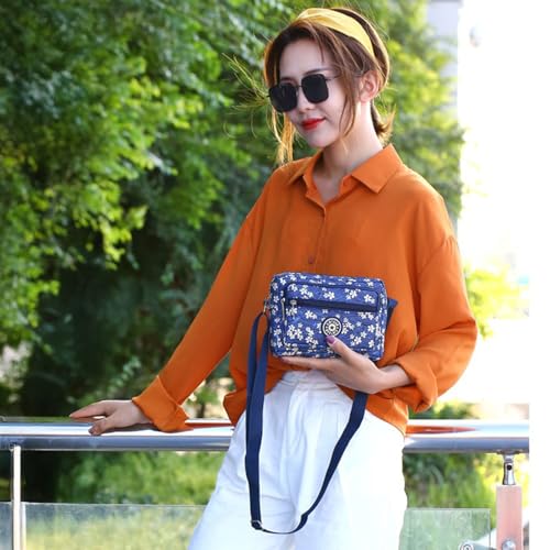 Image of MOMISY Women Mobile Messenger cellphone Bag Ladies Nylon Shoulder Cross Body Long Strap for College, Outing, Travelling, Work