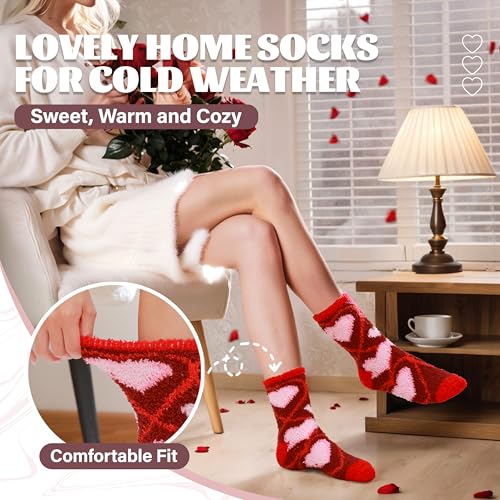 Image of Anlisim Fuzzy Socks for Women, Soft Comfy Cozy Fluffy Thick Winter Warm Fleece Slipper Socks