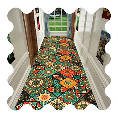 Tapis de couloir bohème A ZRUYI pour salon et chambre - Passage sur mesure 0.8x2m