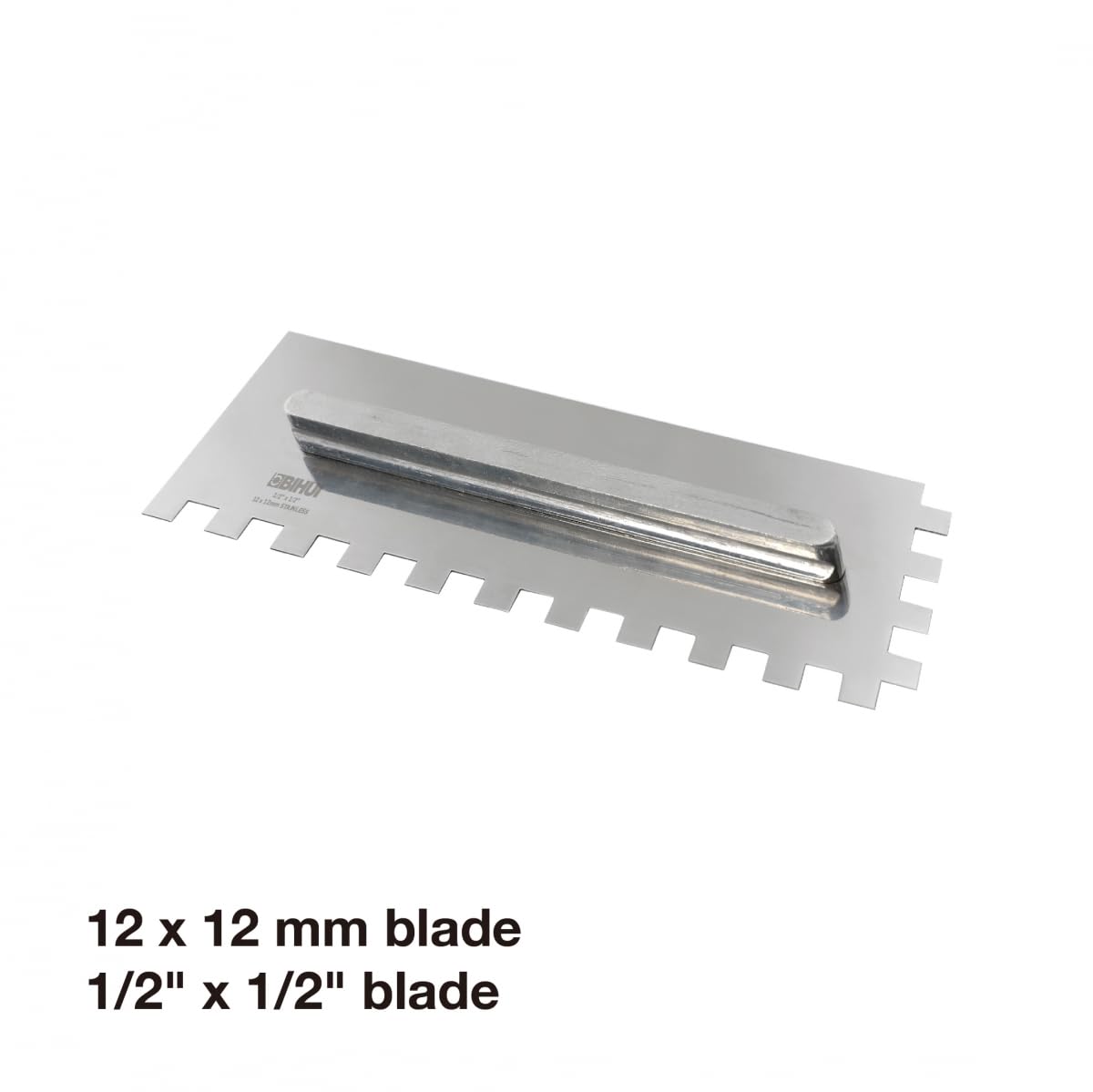Set di Spatole Dentate BIHUI - 6 Spatole per Stuccatura da 280x115mm - Spatole in Acciaio Inox per Colla - Dimensioni 6, 8, 10, 12, 10x20mm.
