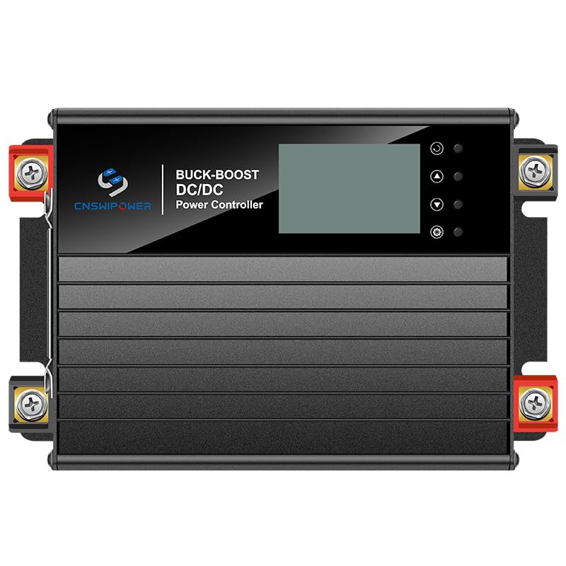 Xijia 12 V/24 V DC zu DC Ladegerät, Max 60 A Buck-Boost Power Controller, kompatibel mit LiFePO4-, Blei-Säure- und NMC-Batterien, für Wohnmobile und LKWs Backup-Batterieladung