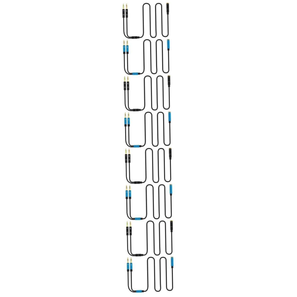 Gadpiparty 8piezas Divisor De Auriculares Doble Adaptador para Micrófono y Auriculares Cable Flexible para Dispositivos De Puertos para Pc y Móviles