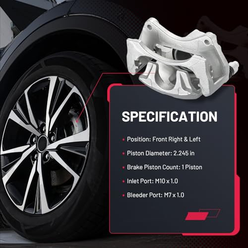 Image of BDFHYK 18-B5032B 18-B5033B Front Disc Brake Caliper Assembly Compatible with Mitsubishi Lancer /Outlander /Outlander Sport /RVR 2007-2020 2.0L 2.4L 3.0L l4 V6 GAS 2pcs