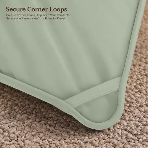 Image of Utopia Bedding Duvet Insert, Twin Comforter 64 x 88 Inches, Sage Green