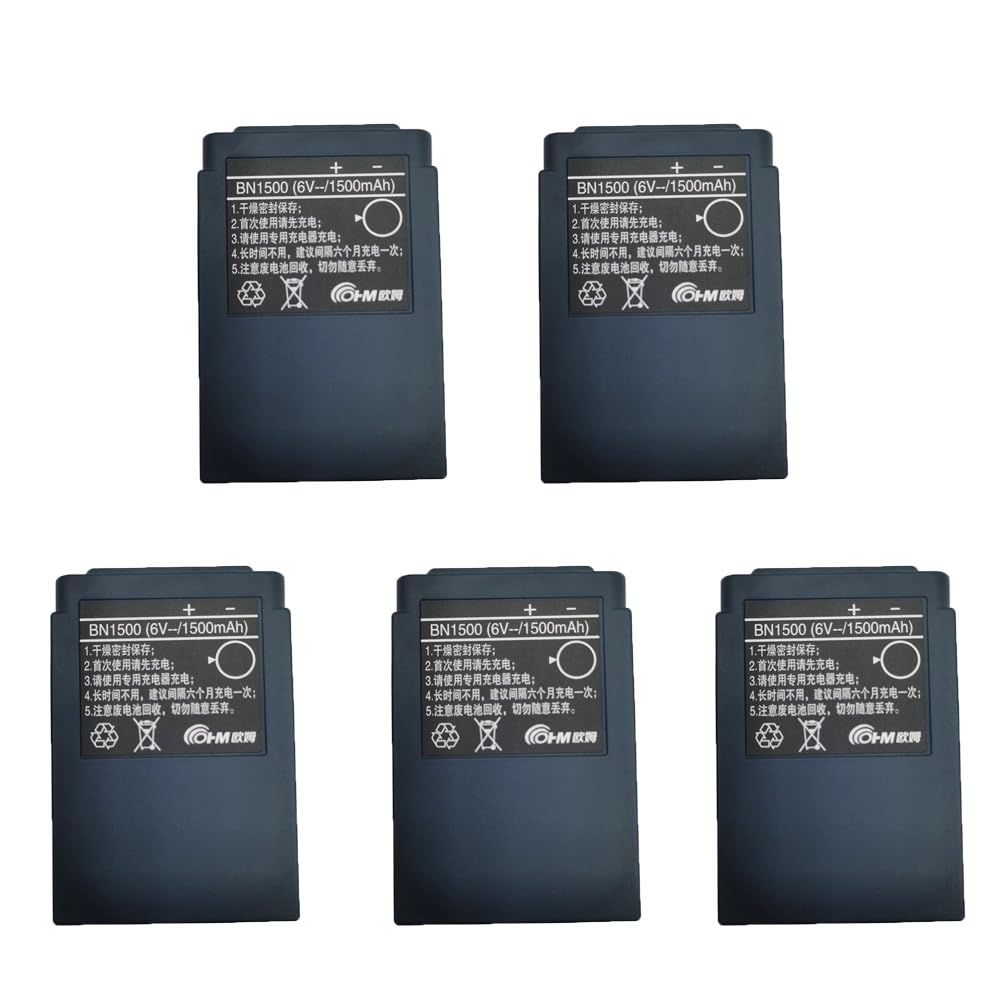 MEELER 5 Pack 6V 1500mAh BN1500 Battery for OHM Remote Control Battery Rechargeable