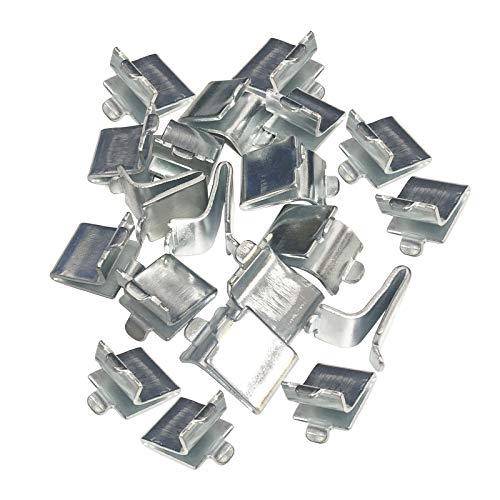 Image of Adjustable Steel Pilaster Shelf Support Clips -20 Pieces