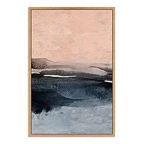 SIGNWIN Framed Canvas Wall Art Abstract Sea Landscape...