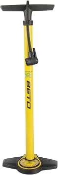 BETO Unisexs Floor Pump, Yellow
