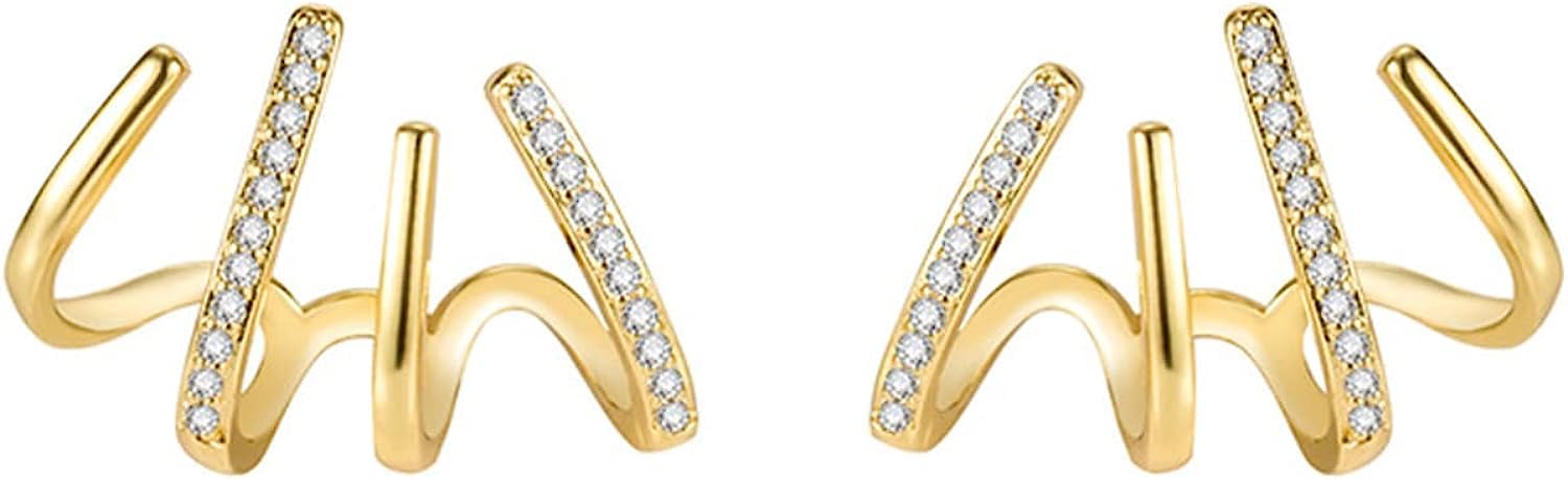 Latest Stylish Trendy Gold Plated Ear Cuffs Earrings for Women and Girls