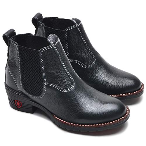 Botina Infantil Couro CC 015 Preto 33