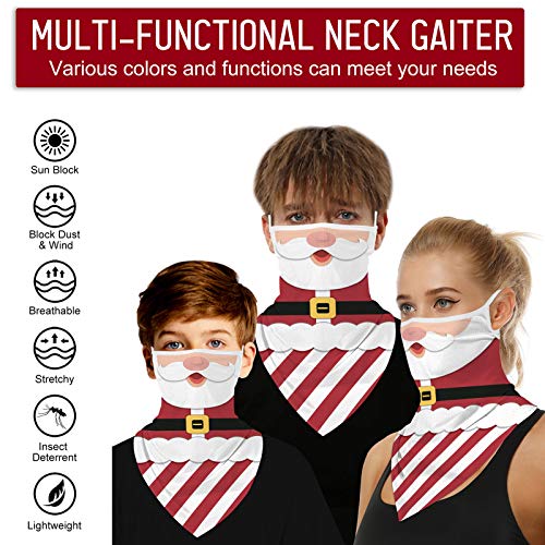 Lenço de pescoço, Andoer Polaina de pescoço com presilhas de orelha elástica respirável lenço de cob