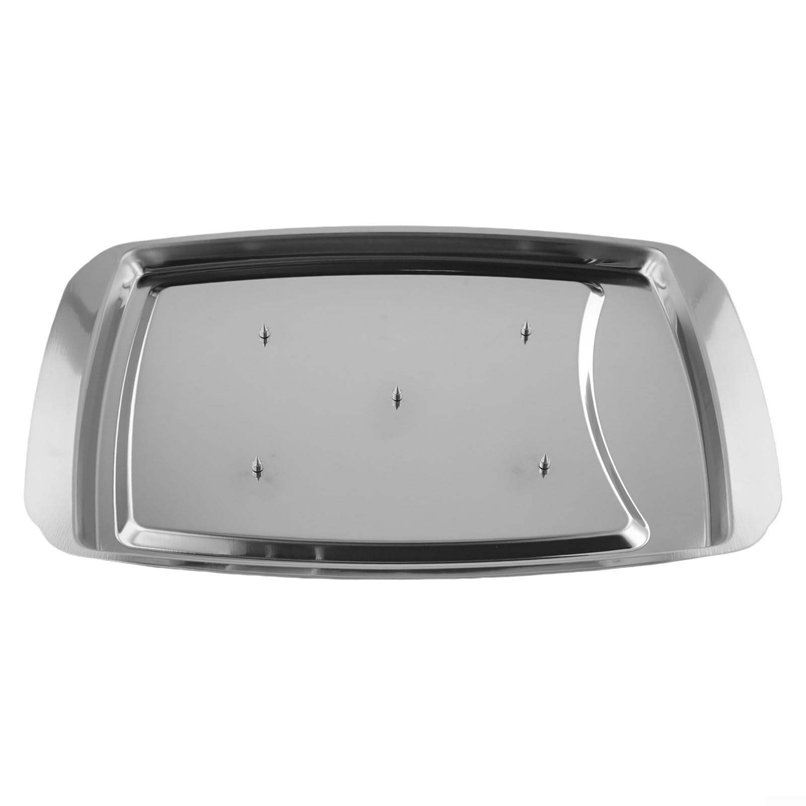 ToolsEvery Stainless Steel Carving Tray,Turkey Nail Pot, Turkey Rack Roast Chicken Christmas Plate Pan Meat Nail Tray for kitchen holidays