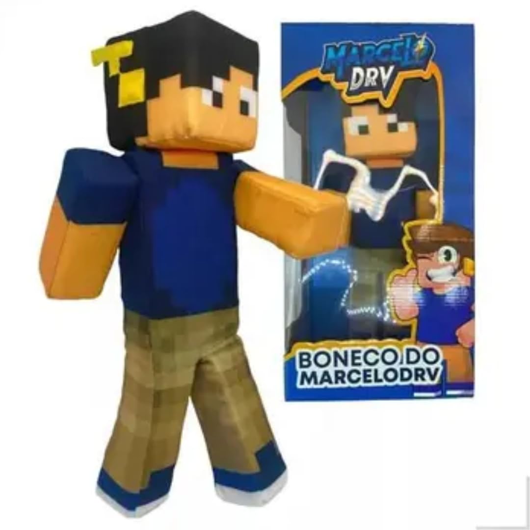 Boneco de Pelucia Marcelo DRV Articulado 32cm Youtuber Streamer