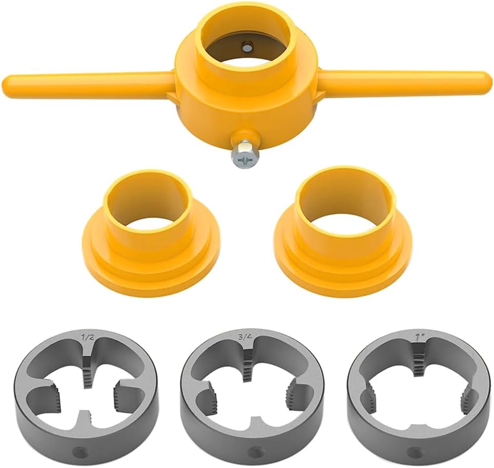 Saipe 6Pcs PVC Thread Maker Tool Pipe Threader Plumbing Tool Kit