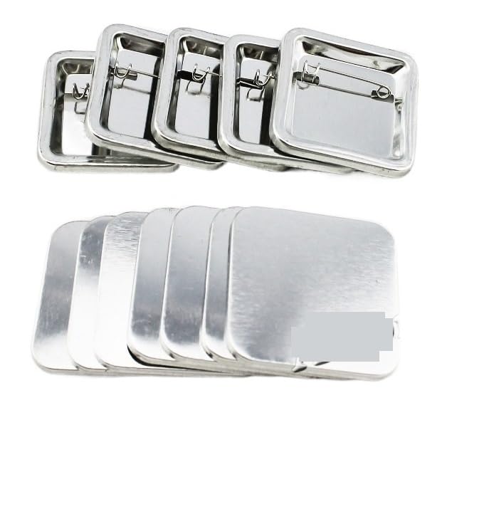 100 pièces/ensemble carré feuille de plastique Badge 37mm consommables Badge consommables Badge Machine bricolage matériaux vierges Badge accessoires