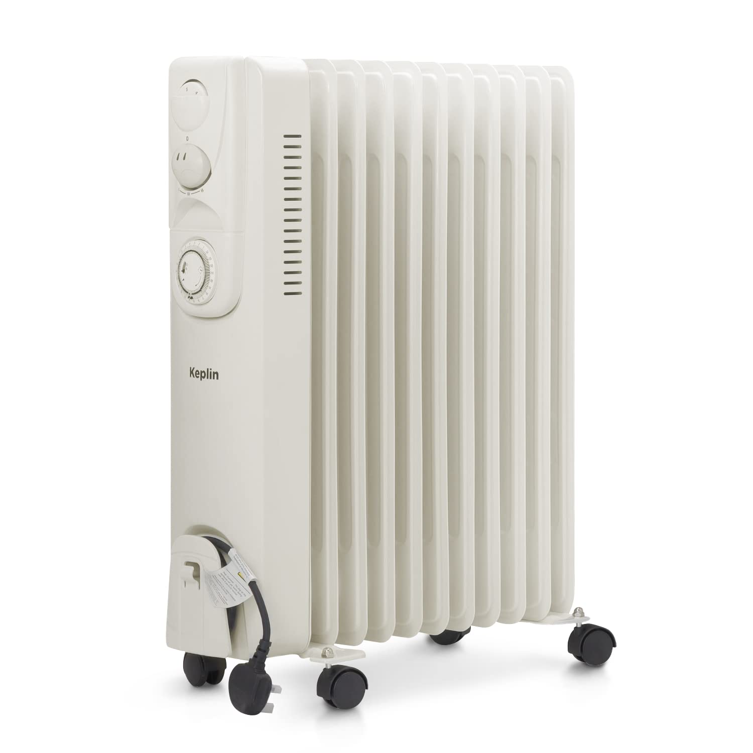 KEPLIN Oil Filled Radiator, Portable Electric Heater with 24 Hours Timer,  2500W/2.5KW, 11 Fin u0026 3 Power settings, Thermostat with Adjustable  Temperature with Thermal Safety Cut off, Low Energy (White) : Amazon.co.uk: