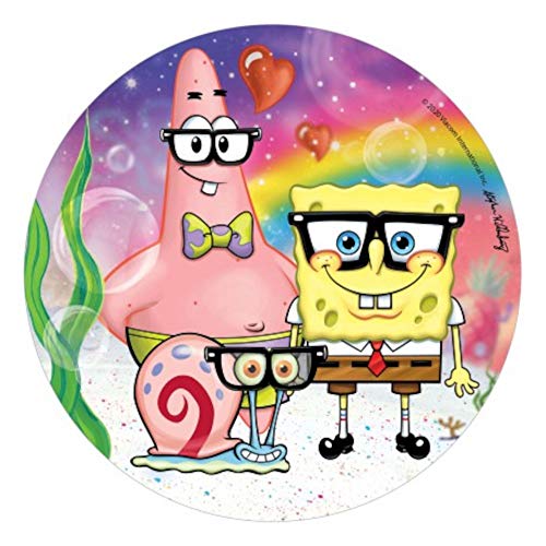 dekora- Decoracion Tartas de Cumpleaños Infantiles en Disco de Oblea de Bob Esponja-20 cm, Multicolor (160160)