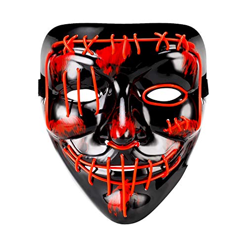 Halloween Mask LED Light Up Mask Scary Mask for Festival Cosplay Halloween Costume
