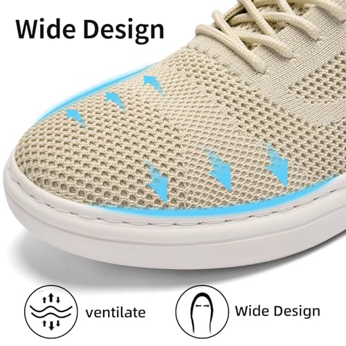 Mens Casual Dress Oxfords Shoes Wide Width Breathable Fashion SneakersLightweight Comfortable Mesh Walking Shoes3