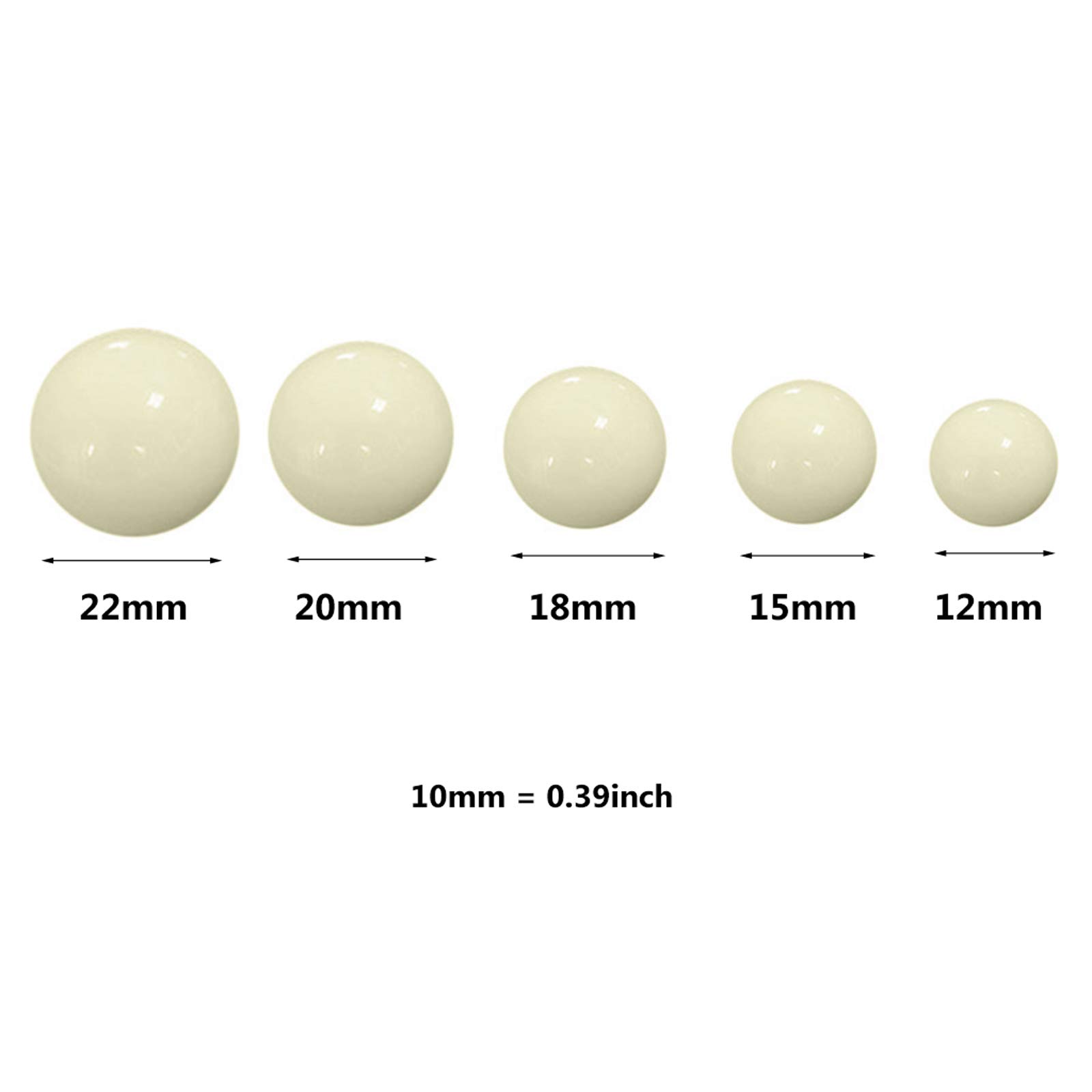 Bobeini 3 Billes De Roulette – Résine – 12 à 22 Mm – Remplacement Pour Casino – Choisissez Votre Taille